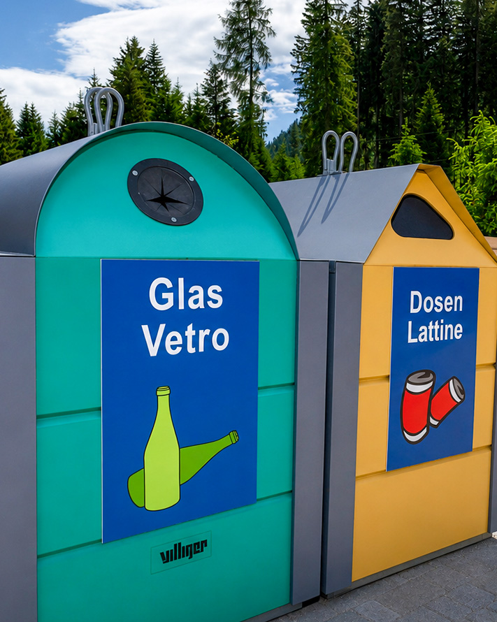 Designated waste collection points are available throughout the camper park.