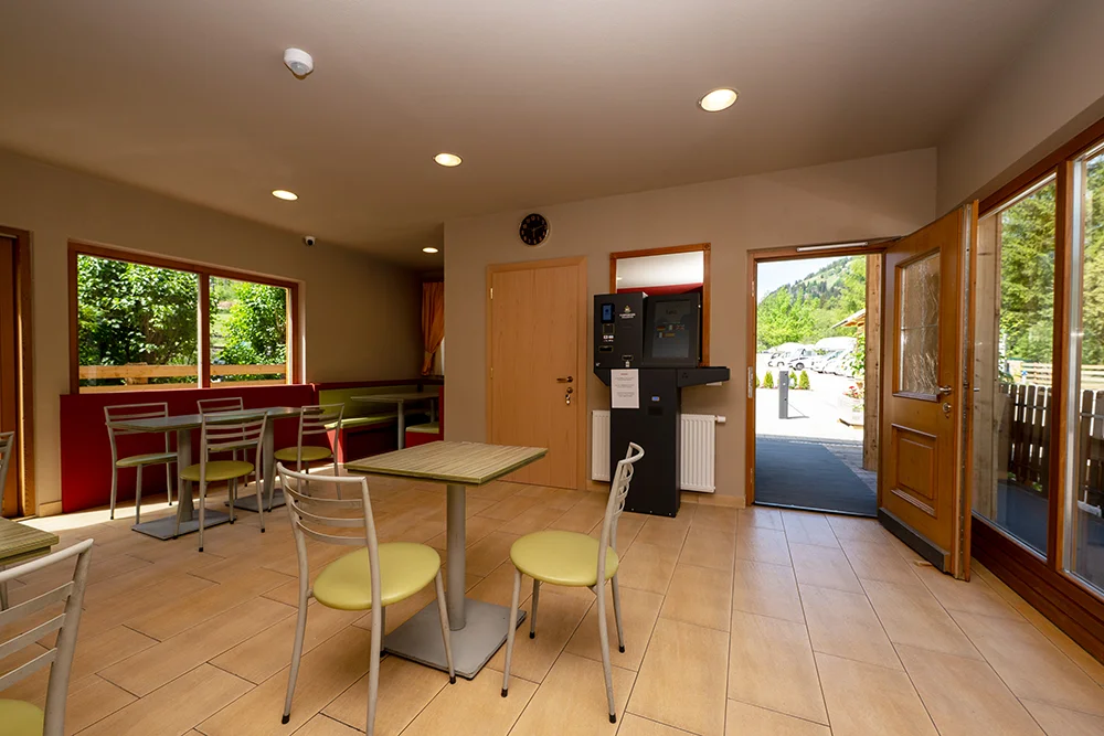 Check-in and Check-out. With the self check-in system, guests can check in and pay independently at any time.